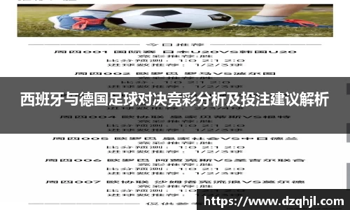 西班牙与德国足球对决竞彩分析及投注建议解析